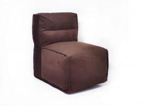 Прямое модульное бескаркасное кресло Комфорт (Шоколад велюр) в Югорске - yugorsk.germes-mebel.ru | фото